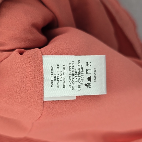 1. State Textured Ruffle Sleeve Coral Blouse, Size Small - Picture 7 of 7